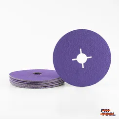 Круг фибровый Bora 9 P80 125 мм x 22 мм - 10 шт/уп