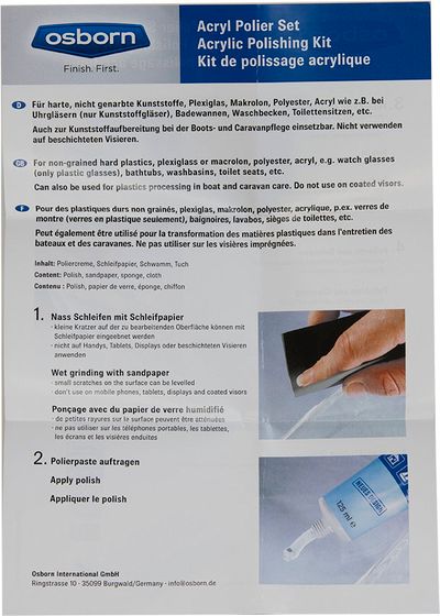Набор для ручной полировки акриловых поверхностей Osborn №3