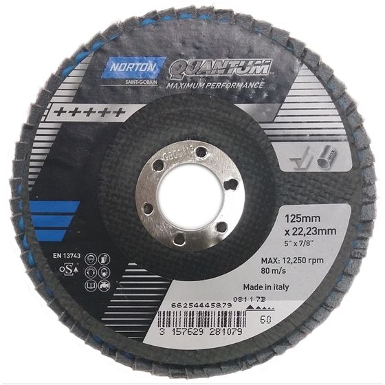 Круг лепестковый торцевой Norton Quantum 125x22 R996 P60 №3 Круг лепестковый торцевой Norton Quantum 125x22 R996 P60 №3
