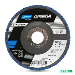 Круг лепестковый торцевой Norton Omega 125x22 R828 P80