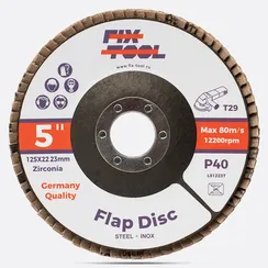 Круг лепестковый торцевой 125x22 мм Fix-Tool Z P40 INOX