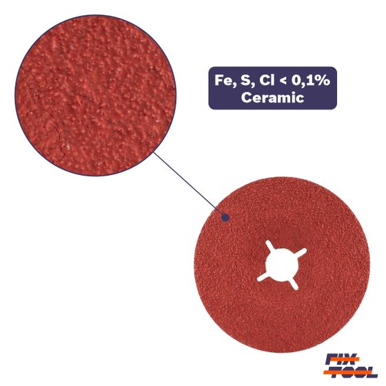 Круг фибровый 125 мм x 22 мм P36 TAF керамика - 25 шт/уп №3