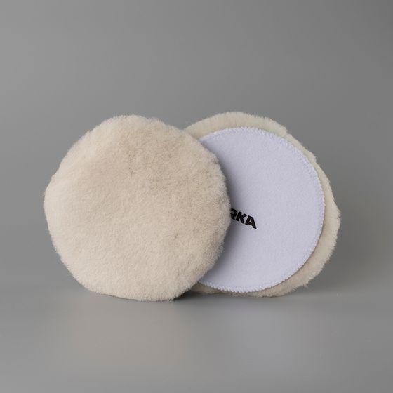 Полировальный диск Mirka из овечьей шерсти 150мм фото с двух сторон