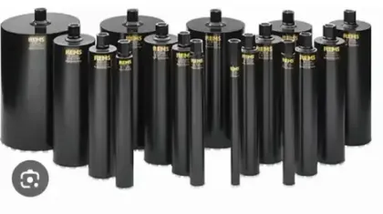 Размеры коронок для алмазного бурения