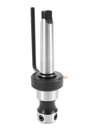 Фотография адаптера в целом, сверху конус Морзе 3 снизу Weldon 19