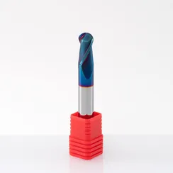 Концевая сферическая фреза 10x20x75 мм R5 2 зуба, HRC 65, Nano Blue