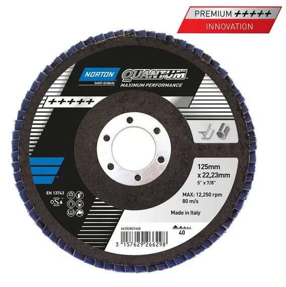 Круг лепестковый торцевой Norton Quantum 125x22 R996 P40 66254445878