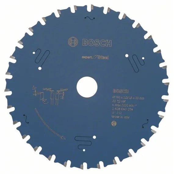 Твердосплавный диск Bosch 160x20 мм по стали 2608643054