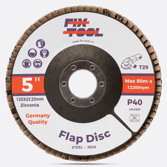 Круг лепестковый торцевой 125x22 мм Z P40 INOX №2 Круг лепестковый торцевой 125x22 мм Z P40 INOX №2