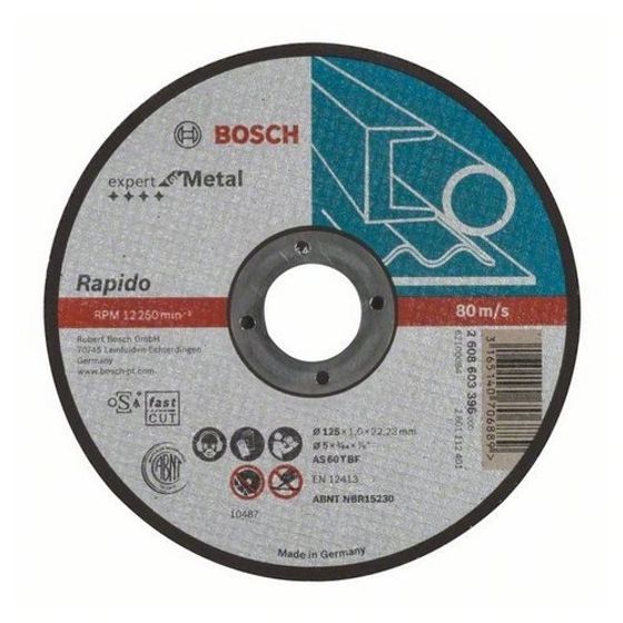 Отрезной круг Bosch Expert по металлу 125х1 мм №1
