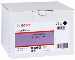 Скотч брайт Bosch круг красный SCM 115 мм Very Fine