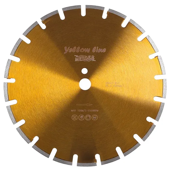Алмазный диск по асфальту MESSER 350х25,4 мм Yellow Line 01-12-351