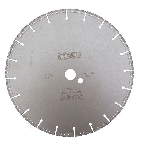 Диск вакуумный по металлу MESSER F/M, сухой, 302D-3.1T-3W-25.4 Д.О. №1