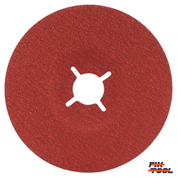 Круг фибровый 125 мм на белом фоне  P80 TAF