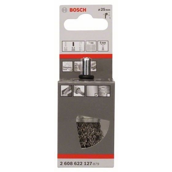 Кистевидная щетка Bosch 6мм 0.3 x 25 мм витая INOX 2608622127 №2