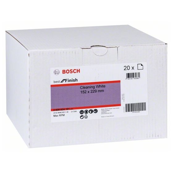 Скотч брайт Bosch лист белый 152x229 мм Cleaning White №2